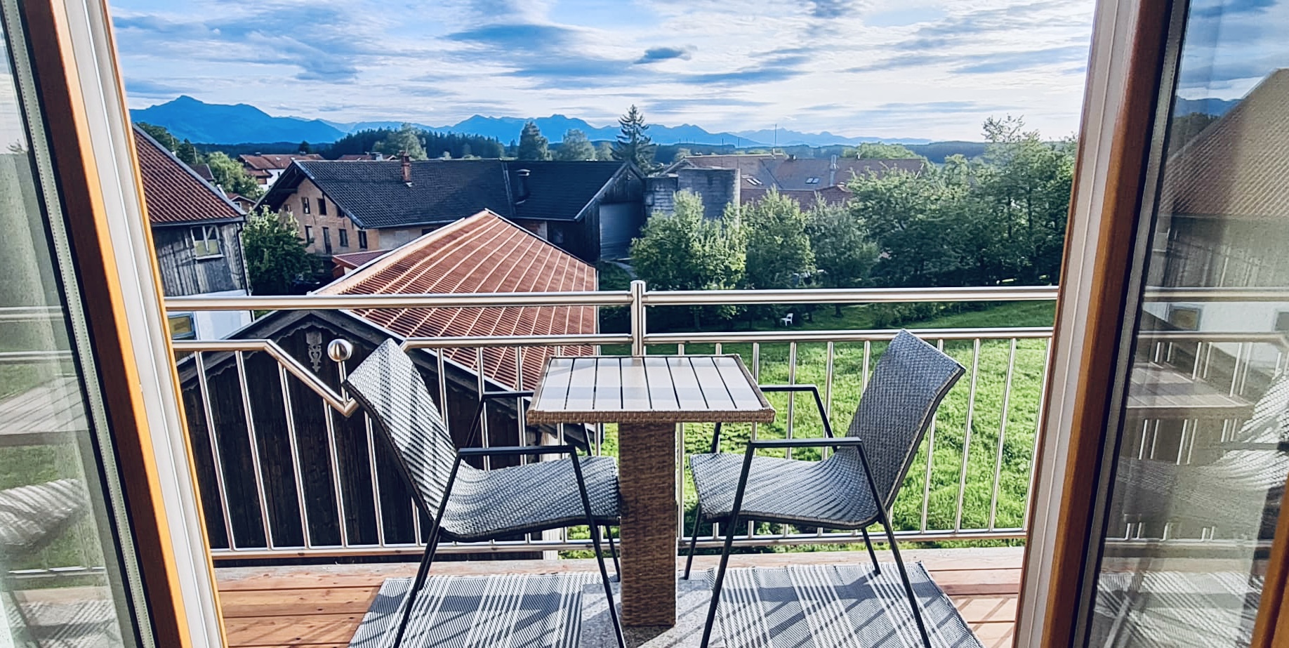 Ausblick Chiemgau Urlaub Ferienwohnung Appartment
